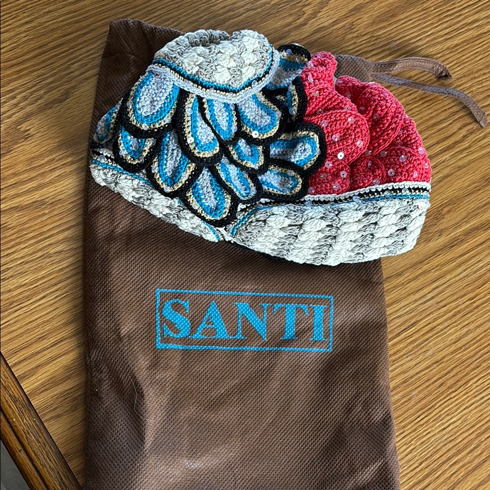 Santi sequin Clutch with Vibrant Accents